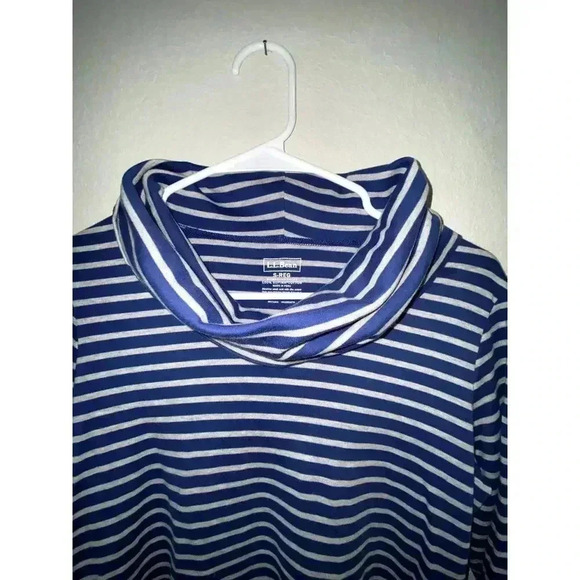 LL Bean Womens Cowl Neck Striped Sweater - Picture 3 of 5